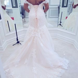 Beautiful light blush color Maggie Sottero Marianne Wedding Gown